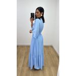 Vestido Talita Poá Azul Bebe