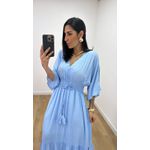 Vestido Talita Poá Azul Bebe