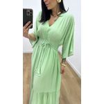 Vestido Talita Poá Verde Bebê