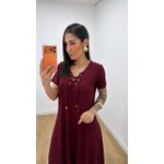 Vestido Norma Vinho