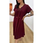 Vestido Norma Vinho