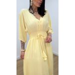 Vestido Talita Liso Amarelo