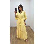 Vestido Talita Liso Amarelo