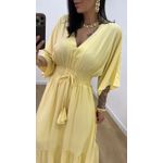 Vestido Talita Liso Amarelo