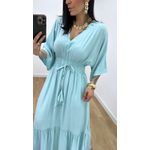 Vestido Talita Liso Azul