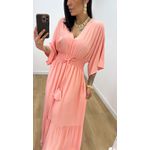 Vestido Talita Liso Pêssego