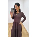 Vestido Flávia ML Marrom