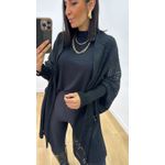Poncho Aberto Preto
