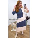 Vestido Bicolor Canela