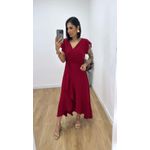 Vestido Felícia Vermelho Bordô