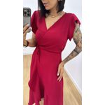 Vestido Felícia Vermelho Bordô