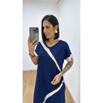 Vestido Mirna Azul Marinho