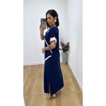 Vestido Mirna Azul Marinho