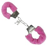 Algema Em Metal Simples Com Pelúcia Rosa