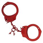 Algema Em Metal Simples Sem Pelúcia Vermelha