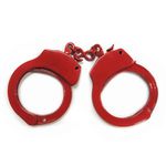 Algema Em Metal Simples Sem Pelúcia Vermelha