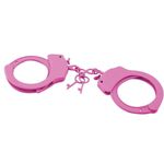 Algema Em Metal Simples Sem Pelúcia Rosa