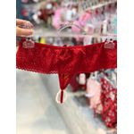 Calcinha Fio Rendada Tailandesa Vermelha U