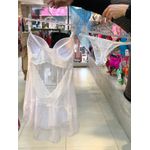 Camisola Tule Renda Branco M (42)
