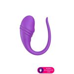 Cápsula Vibratória Em Formato De Glande Por Aplicativo Roxo
