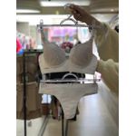 Conjunto fio Micro e Renda Com bojo Soft Branco M (42)