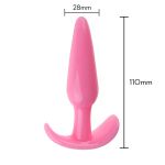 Plug Anal Silicone Cônico Rosa M