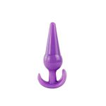 Plug Anal Silicone Cônico Roxo G