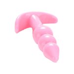 Plug Anal Silicone Ondulações Rosa M