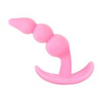 Plug Anal Silicone Ondulações Rosa M