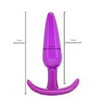 Plug Anal Silicone Cônico Roxo M