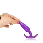 Plug Anal Silicone Cônico Roxo M
