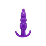 Plug Anal Silicone Ondulações Roxo M