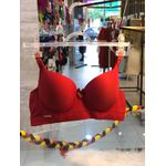 Sutiã Copa Em Microfibra Vermelho Cereja com Bojo 44 e Aro