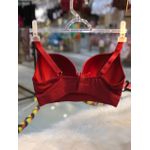 Sutiã Copa Em Microfibra Cereja com Bojo 46 e Aro