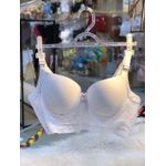 Sutiã Copas em Microfibra e Renda Branco com Bojo 48