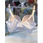 Sutiã Copas em Microfibra e Renda Branco com Bojo 48