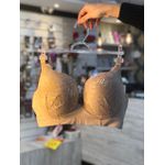 Sutiã Microfibra Renda Copa C Chocolate EGG (52)