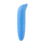 Vibrador Ponto G Golfinho Aveludado Azul