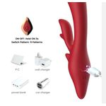 VIBRADOR PONTO G COM ETIMULADOR DRAGON