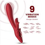 VIBRADOR PONTO G COM ETIMULADOR DRAGON