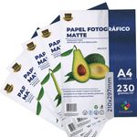 Papel Fotográfico Matte 230g A4 X-Colour - 20 Folhas 