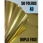 Lamicote ouro duplaface A3 - 50 folhas