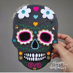Arquivo De Corte Caveira Mexicana Por Papel Caramelo Oficial