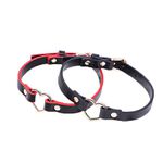 Coleira Bondage Com Coração / Choker - Preto e Vermelho