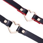 Coleira Bondage Com Coração / Choker - Preto e Vermelho