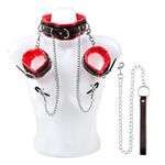 Kit Sado Com Algemas / Coleira - Prendedor De Mamilos + Guia