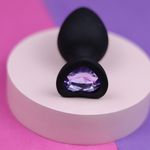 Plug Anal De Coração Em Silicone - Tamanho g