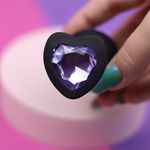 Plug Anal De Coração Em Silicone - Tamanho g