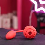 Immortal Flower - Rosa Com Sugador e Vai e Vem