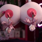 Grampos De Mamilo Com Pelúcia Cute